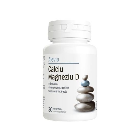 Calciu Magneziu si Vitamina D, 30 comprimate, Alevia