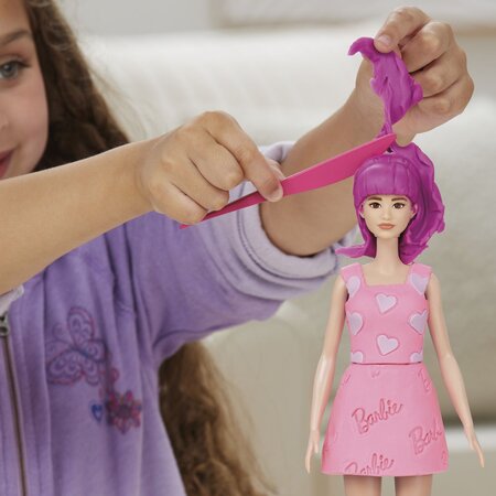 Set creativ cu plastilina, Barbie inimioare si par, 5 ani+, Play Doh 733583
