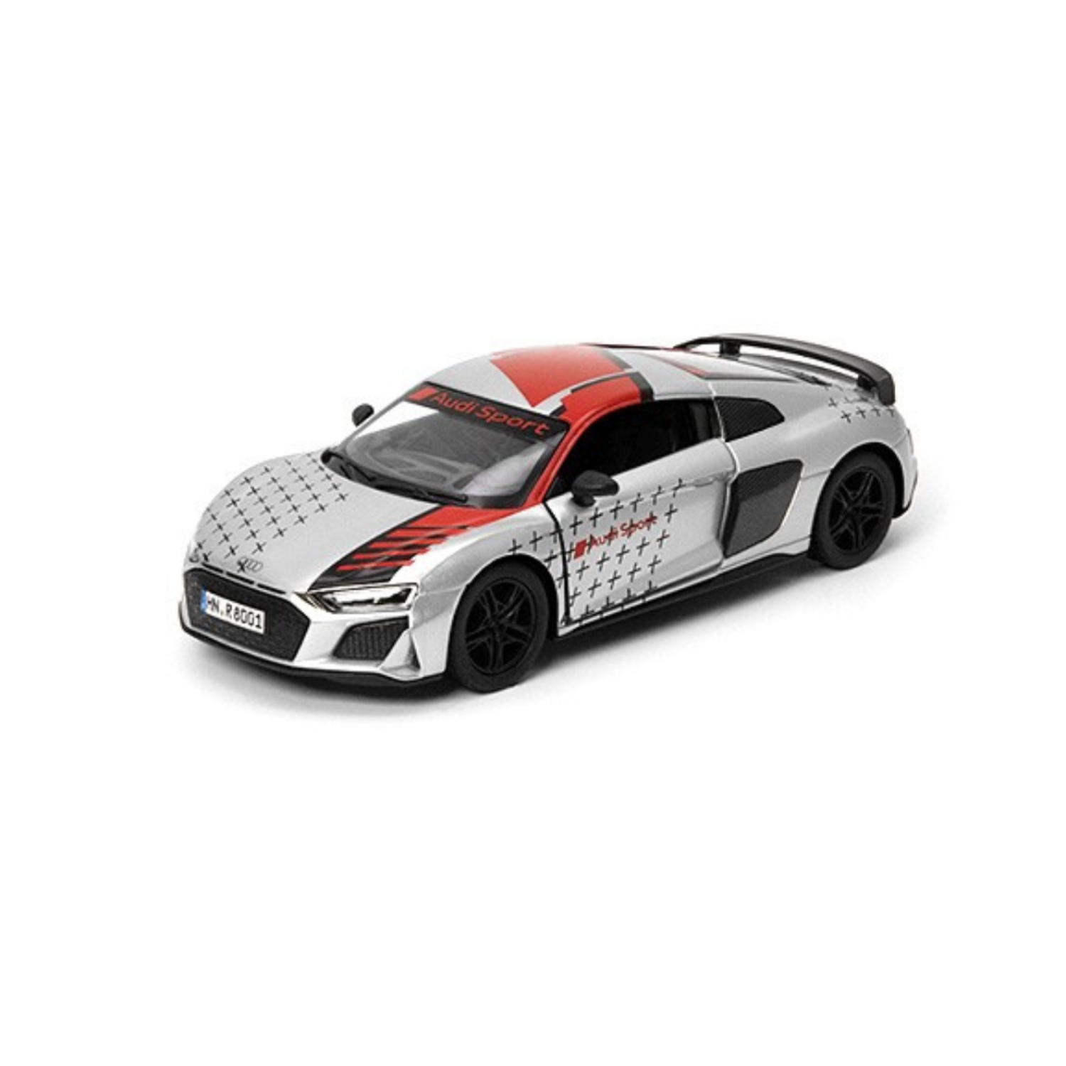 Masinuta metalica Audi R8 Coupe, 13 cm, scara 1:36, 3 ani+, Kinsmart