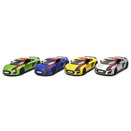 Masinuta metalica Audi R8 Coupe, 13 cm, scara 1:36, 3 ani+, Kinsmart 733599