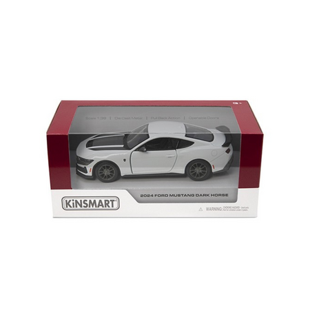 Masinuta metalica, 13 cm, scara 1:38, Diverse culori, Ford Mustang 2024, 3 ani+, Kinsmart 733607