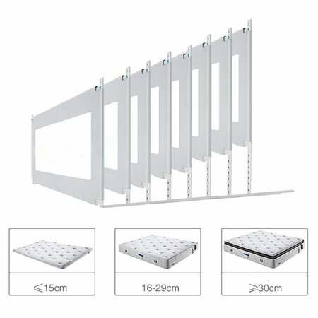 Protectie laterala pat Classic XXL, 200 cm, Gri, Primabobo 733932