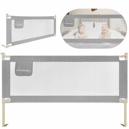 Protectie laterala pat Classic XXL, 200 cm, Gri, Primabobo 733926