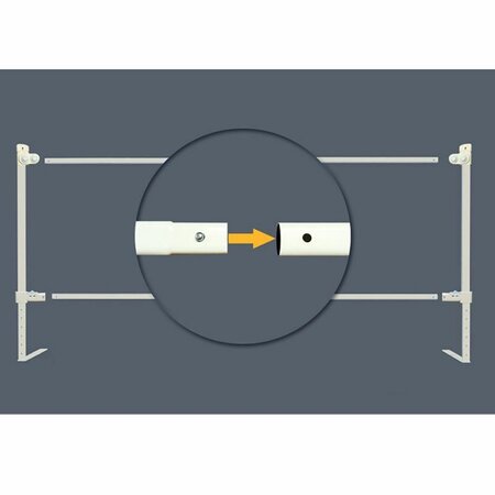 Protectie laterala pat Classic XXL, 200 cm, Gri, Primabobo 733934
