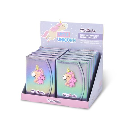 Trusa de make-up pentru copii, tip portofel Little Unicorn, Martinelia 734006