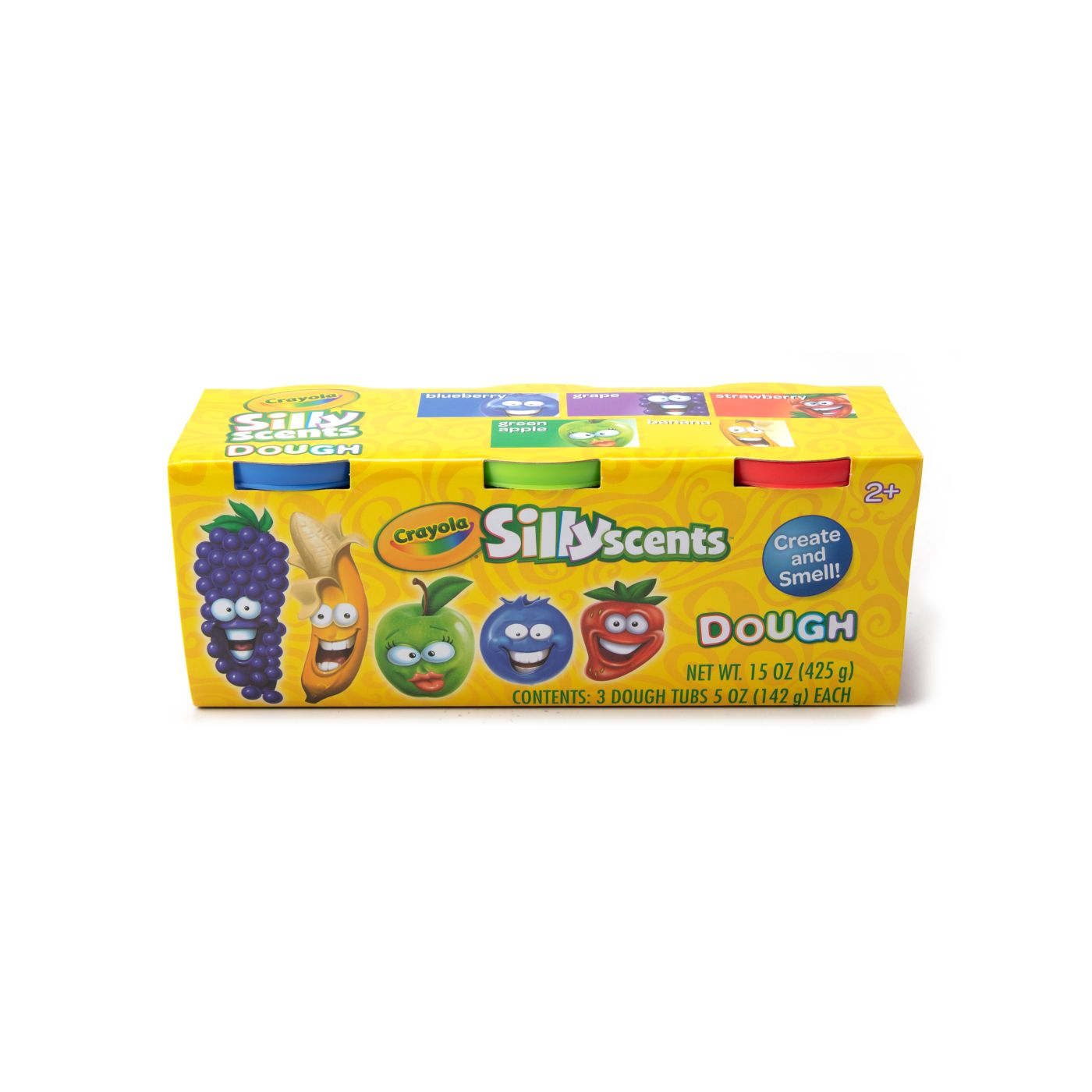 Plastilina parfumata Silly Scent, 2 ani+, 3 borcanase, Crayola