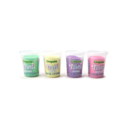 Plastilina sidefata Pearl, 3 ani+, 4 borcanase, Crayola 734062