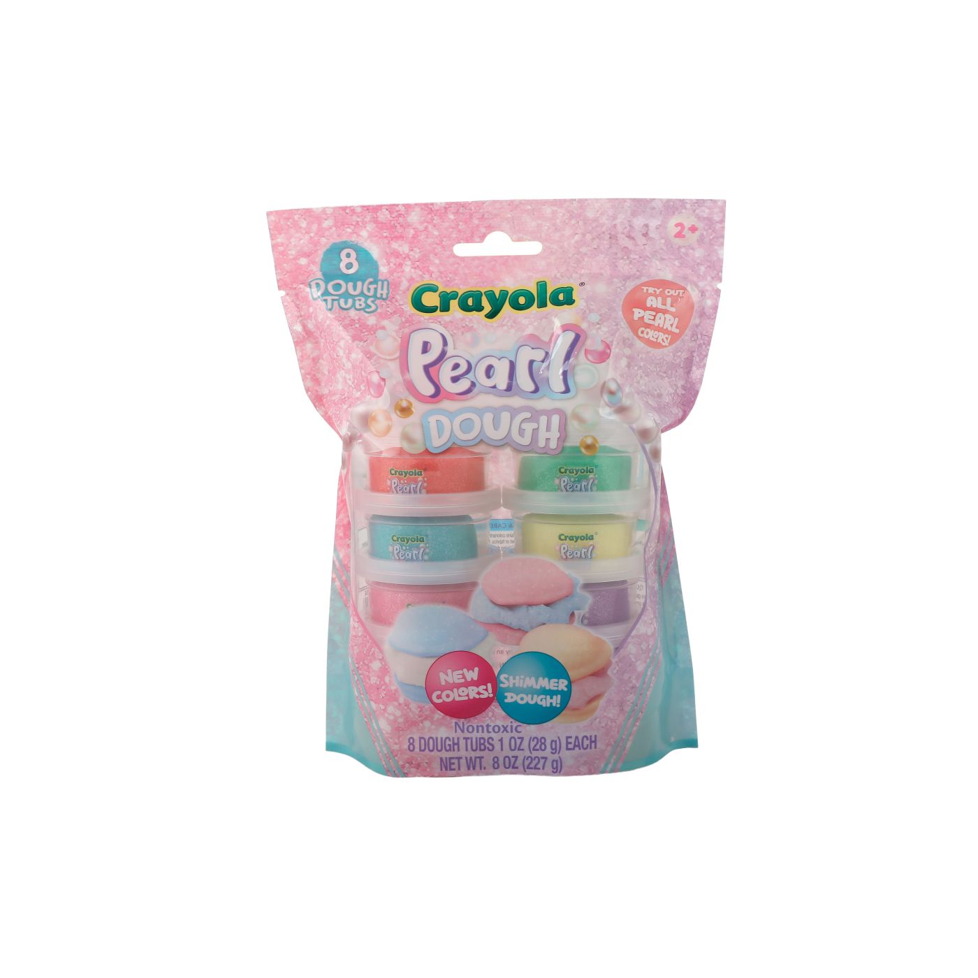 Plastilina sidefata Pearl, 2 ani+, 8 borcanase, Crayola