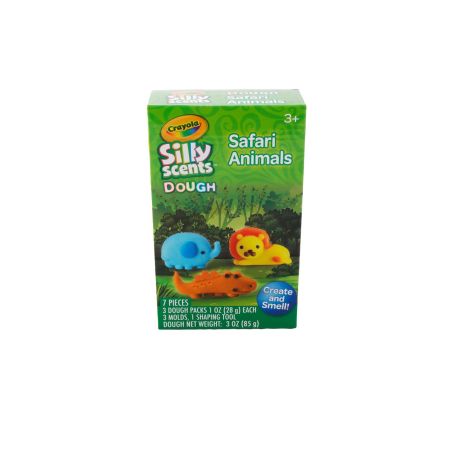 Set plastilina si accesorii Silly Scent, Animalele din Safari, 3 ani+, Crayola 734089