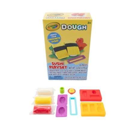 Set plastilina si accesorii, Sushi, 3 ani+, Crayola
