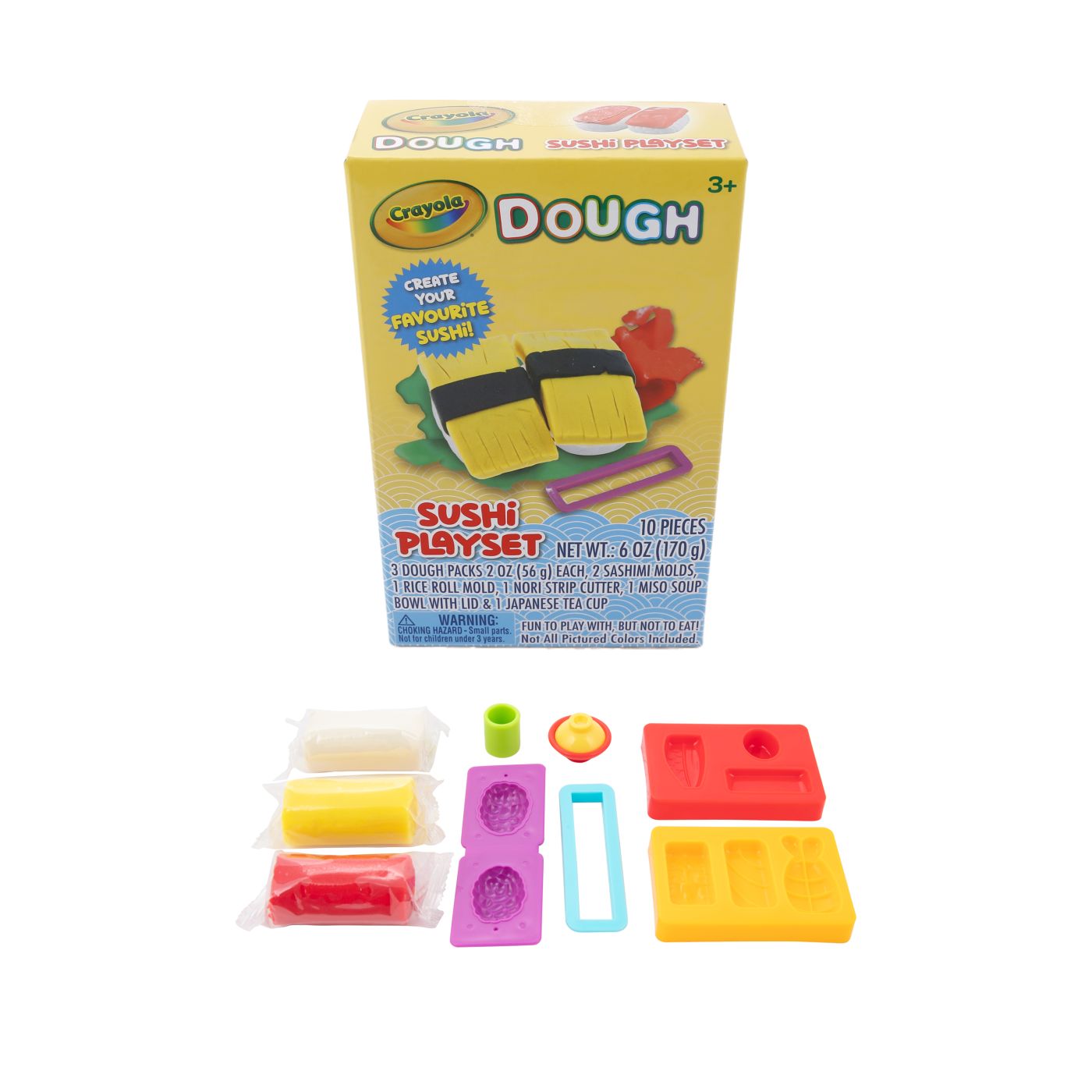 Set plastilina si accesorii, Sushi, 3 ani+, Crayola