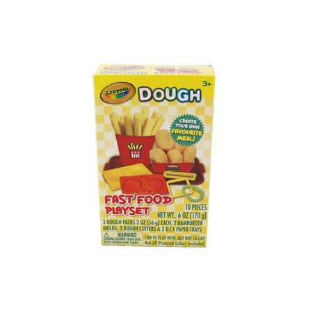 Set plastilina si accesorii, Fast Food, 3 ani+, Crayola 734131