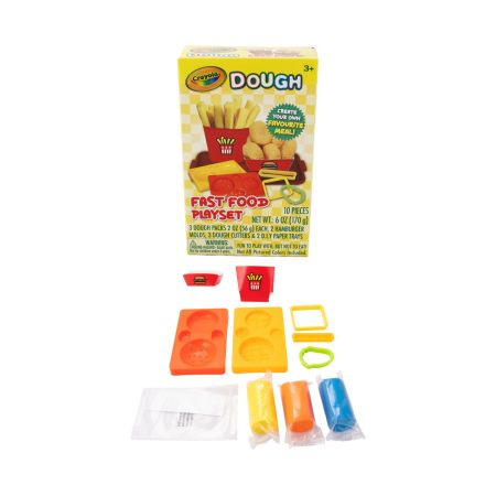 Set plastilina si accesorii, Fast Food, 3 ani+, Crayola