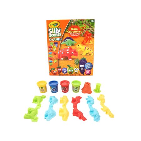 Set plastilina si accesorii Silly Scent, Dinozaur, 3 ani+, Crayola