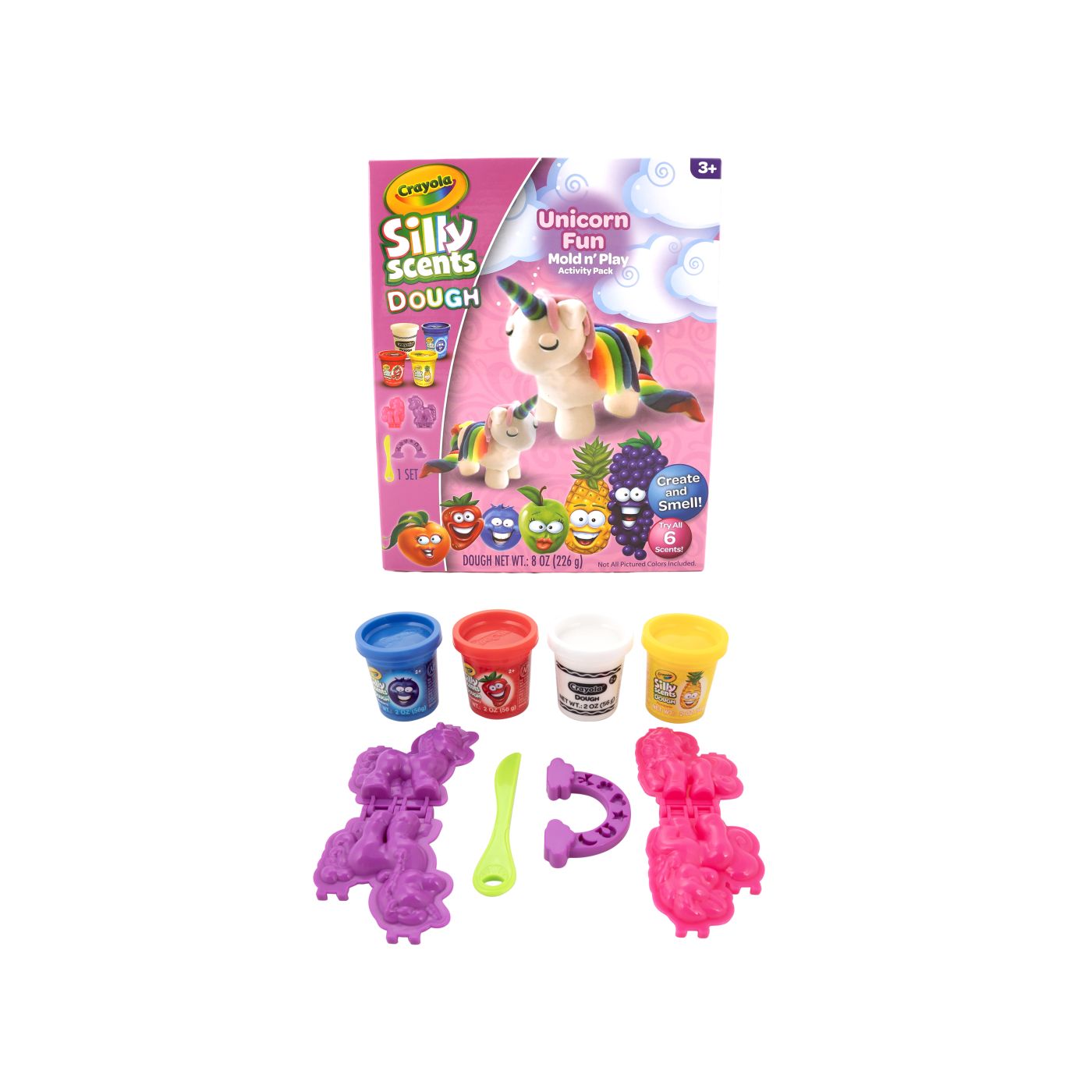Set plastilina si accesorii Silly Scent, Unicorn, 3 ani+, Crayola
