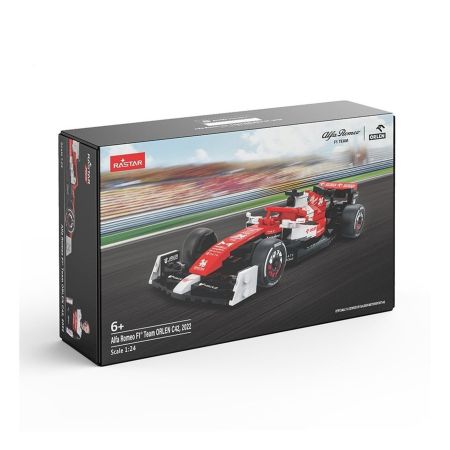 Masinuta construibila Alfa Romeo F1 Team Orlen C42 2022, scara 1:24, Alfa Romeo F1 Team Orlen C42 2022, 6 ani+, Rastar