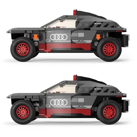 Masinuta construibila, scara 1:30, Audi RS Q E-Tron, 6 ani+, 367 piese, Rastar 734225