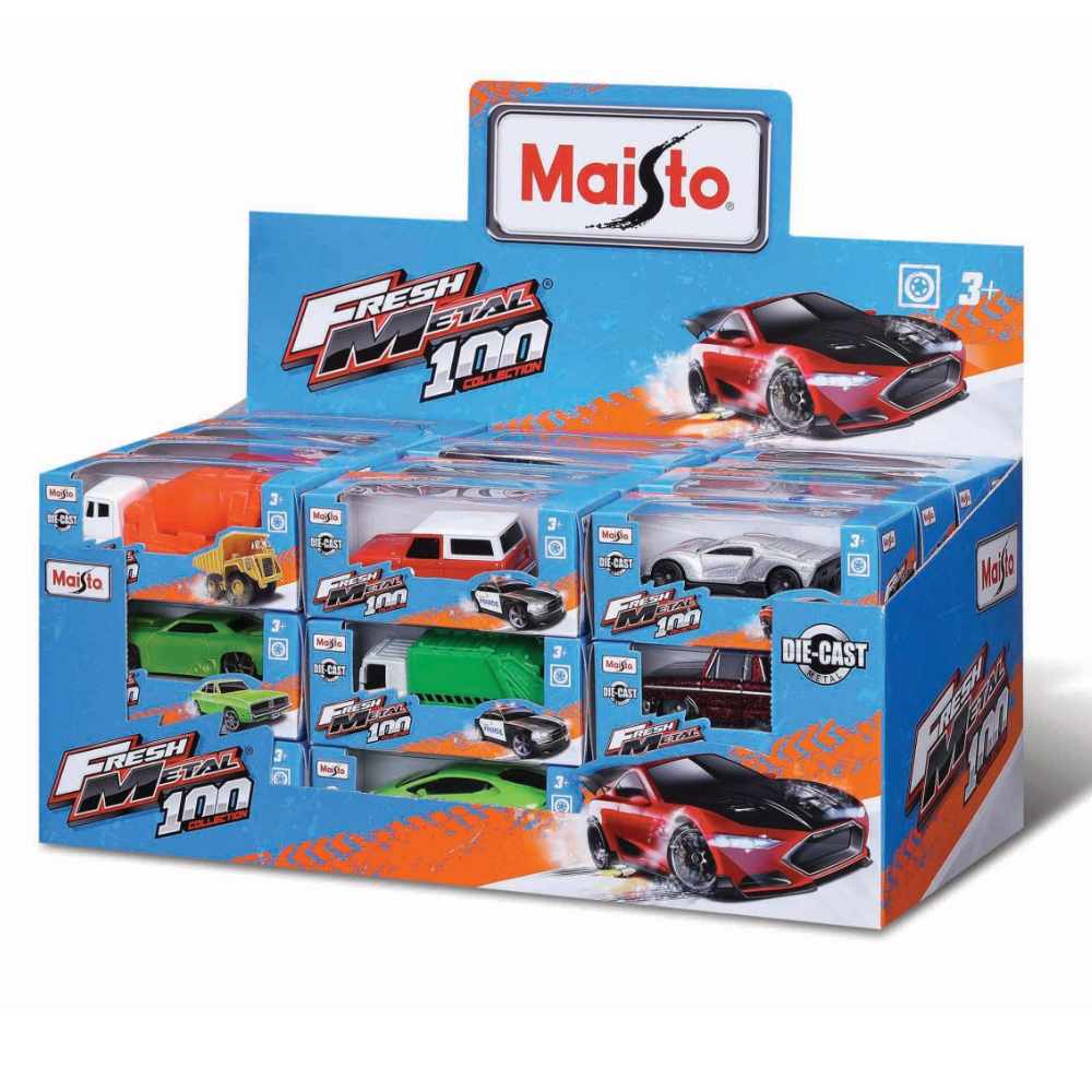 Masinuta metalica, 7.5 cm, Fresh Metal, Diverse modele, 3 ani+, Maisto