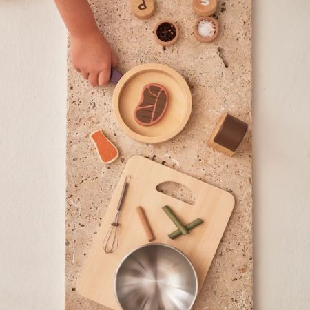 Jucarie din lemn, Alimente Bucatarie, 3 ani+, Kids Concept 734521