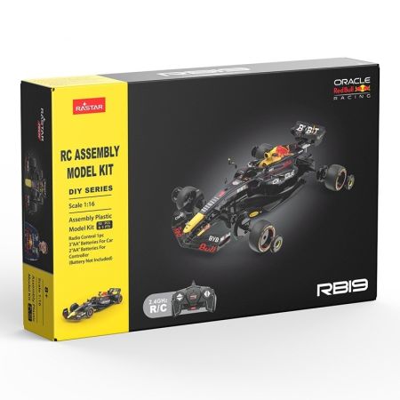 Masinuta construibila cu telecomanda, scara 1:16, Red Bull F1 RB19, 8 ani+, 55 piese, Rastar 734594