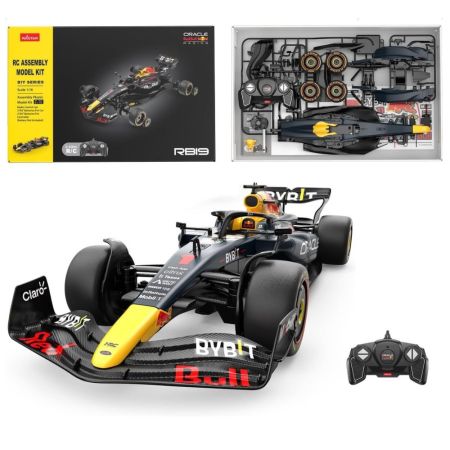 Masinuta construibila cu telecomanda, scara 1:16, Red Bull F1 RB19, 8 ani+, 55 piese, Rastar 734599