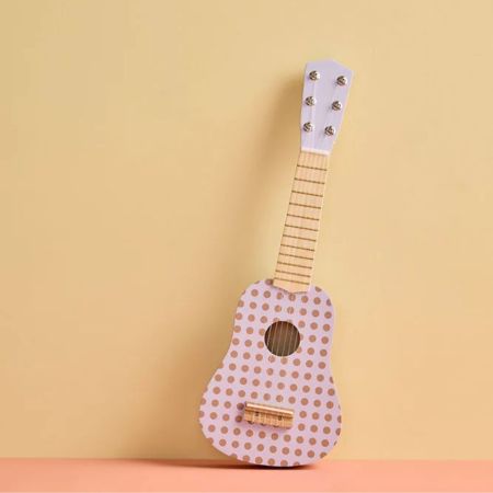 Jucarie din lemn Chitara, Dot Lilac, 3 ani+, Kids Concept 734665
