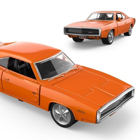 Masinuta metalica, scara 1:36, Dodge Charger R/T 1970, 3 ani+, Rastar 734935