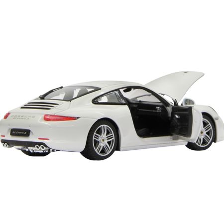 Masinuta metalica, scara 1:24, Porsche 911 Alb, 3 ani+, Rastar 734948