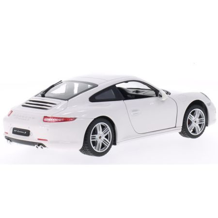 Masinuta metalica, scara 1:24, Porsche 911 Alb, 3 ani+, Rastar 734946