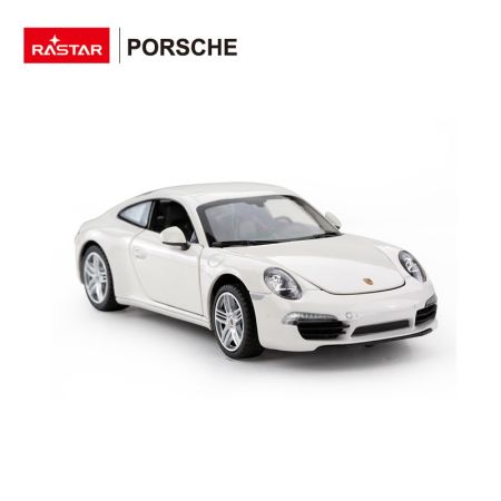 Masinuta metalica, scara 1:24, Porsche 911 Alb, 3 ani+, Rastar 734945