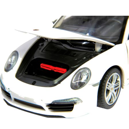 Masinuta metalica, scara 1:24, Porsche 911 Alb, 3 ani+, Rastar 734949
