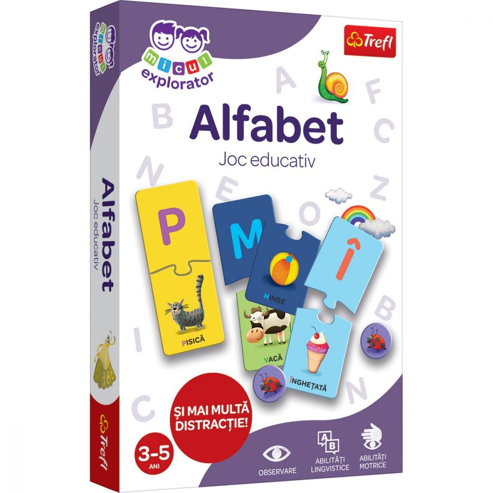 Joc educativ Alfabetul Micul Explorator, 3 ani+, Trefl