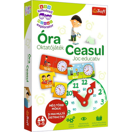 Joc educativ Invata Ceasul Micul Explorator, 3 ani+, Trefl 734980