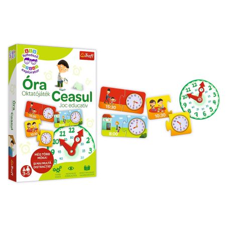 Joc educativ Invata Ceasul Micul Explorator, 3 ani+, Trefl