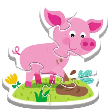 Puzzle La Ferma Baby Clasic, 2 ani+, 14 piese, Trefl 735009