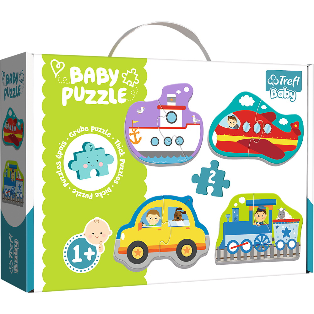 Puzzle Vehicule pentru transport Baby Clasic, 8 piese, Trefl