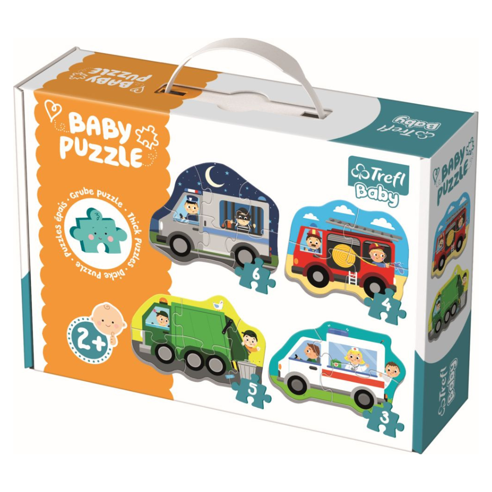 Puzzle Vehicule si Meserii Baby Clasic, 2 ani+, 18 piese, Trefl