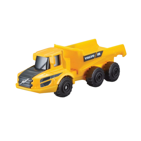 Vehicule de constructie in miniatura Volvo, 7.5 cm, Galben, 3 ani+, Maisto 735049