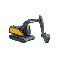 Vehicule de constructie in miniatura Volvo, 7.5 cm, Galben, 3 ani+, Maisto