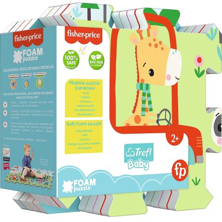 Puzzle de podea din spuma, Prietenii simpatici, 2 ani+, 8 piese, Trefl