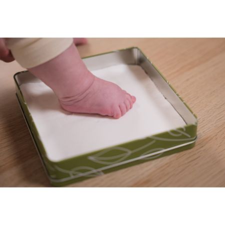 Cutie cu kit amprenta pentru bebelusi Square Olive Tree, Petit Artichaut 735167