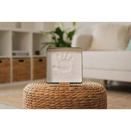 Cutie cu kit amprenta pentru bebelusi Square Olive Tree, Petit Artichaut 735163