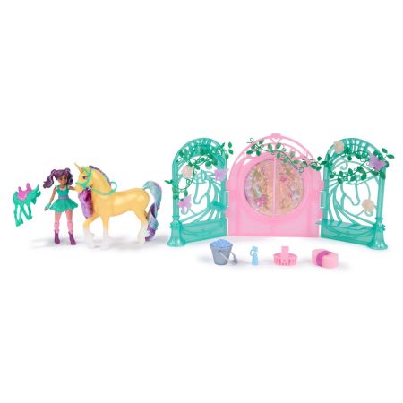 Set Papusa Ava si Unicornul Leaf cu accesorii, 4 ani+, Unicorn Academy 735114