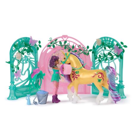 Set Papusa Ava si Unicornul Leaf cu accesorii, 4 ani+, Unicorn Academy 735111
