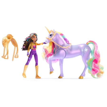 Set Papusa Sophia si Unicornul Lightstar, 4 ani+, Unicorn Academy 735124