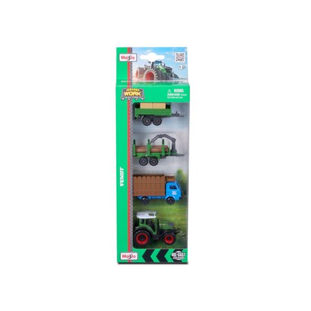 Set utilaje agricole Fendt, scara 1:64, 3 ani+, Maisto 735119