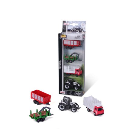 Set 4 utilaje agricole Valtra, 3 ani+, Maisto 735126