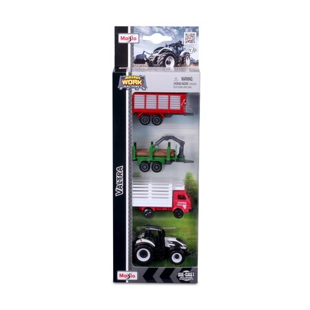 Set 4 utilaje agricole Valtra, 3 ani+, Maisto 735127