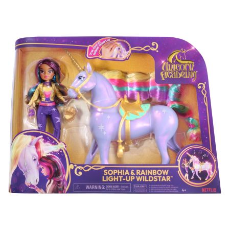 Set Papusa Sophia si Unicornul Wildstar, 4 ani+, Unicorn Academy 735136
