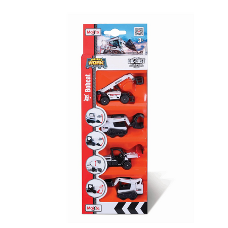 Set 4 utilaje Bobcat, 3 ani+, Maisto 735137